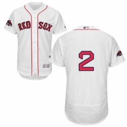 Mens Majestic Boston Red Sox 2 Xander Bogaerts White Home Flex Base Authentic Collection 2018 World Series Jersey 