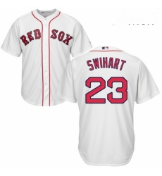 Mens Majestic Boston Red Sox 23 Blake Swihart Replica White Home Cool Base MLB Jersey