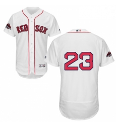 Mens Majestic Boston Red Sox 23 Blake Swihart White Home Flex Base Authentic Collection 2018 World Series Jersey
