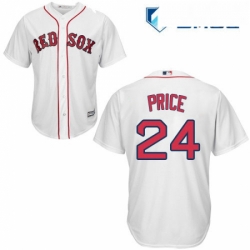 Mens Majestic Boston Red Sox 24 David Price Replica White Home Cool Base MLB Jersey