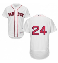 Mens Majestic Boston Red Sox 24 David Price White Home Flex Base Authentic Collection MLB Jersey