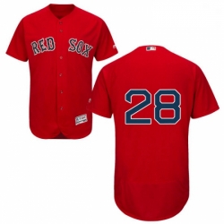 Mens Majestic Boston Red Sox 28 J D Martinez Red Alternate Flex Base Authentic Collection MLB Jersey