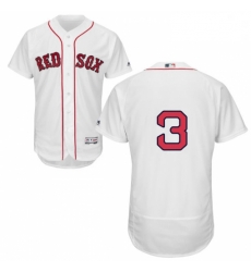 Mens Majestic Boston Red Sox 3 Babe Ruth White Flexbase Authentic Collection MLB Jersey
