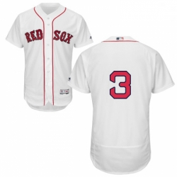 Mens Majestic Boston Red Sox 3 Jimmie Foxx White Home Flex Base Authentic Collection MLB Jersey