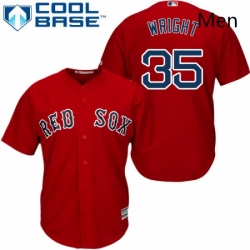 Mens Majestic Boston Red Sox 35 Steven Wright Replica Red Alternate Home Cool Base MLB Jersey