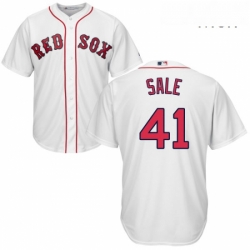 Mens Majestic Boston Red Sox 41 Chris Sale Replica White Home Cool Base MLB Jersey