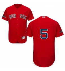 Mens Majestic Boston Red Sox 5 Nomar Garciaparra Red Alternate Flex Base Authentic Collection 2018 World Series Jersey