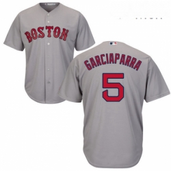 Mens Majestic Boston Red Sox 5 Nomar Garciaparra Replica Grey Road Cool Base MLB Jersey