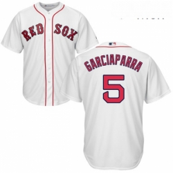 Mens Majestic Boston Red Sox 5 Nomar Garciaparra Replica White Home Cool Base MLB Jersey