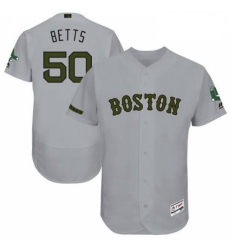 Mens Majestic Boston Red Sox 50 Mookie Betts Grey Flexbase Authentic Collection MLB Jersey