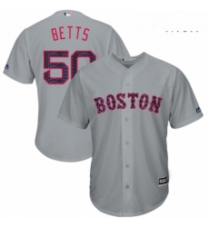 Mens Majestic Boston Red Sox 50 Mookie Betts Grey Stars amp Stripes Cool Base Jersey