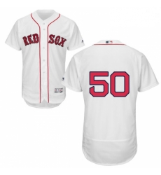 Mens Majestic Boston Red Sox 50 Mookie Betts White Home Flex Base Authentic Collection MLB Jersey