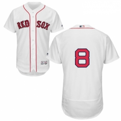 Mens Majestic Boston Red Sox 8 Carl Yastrzemski White Home Flex Base Authentic Collection MLB Jersey