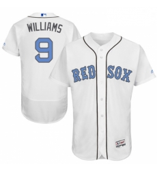 Mens Majestic Boston Red Sox 9 Ted Williams Authentic White 2016 Fathers Day Fashion Flex Base MLB Jersey