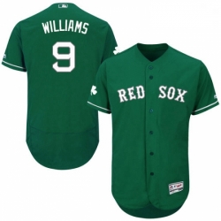 Mens Majestic Boston Red Sox 9 Ted Williams Green Celtic Flexbase Authentic Collection MLB Jersey