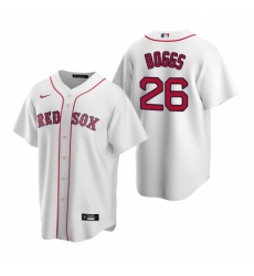 Mens Nike Boston Red Sox 26 Wade Boggs White Home Stitched Baseball Jerse