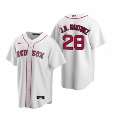 Mens Nike Boston Red Sox 28 JD Martinez White Home Stitched Baseball Jersey