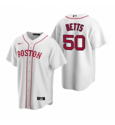 Mens Nike Boston Red Sox 50 Mookie Betts White Alternate Stitched Baseball Jerse