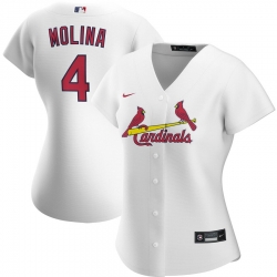 St  Louis St.Louis Cardinals 4 Yadier Molina Nike Women Home 2020 MLB Player Jersey White