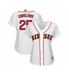 Womens Boston Red Sox 25 Tony Conigliaro Authentic White 2019 Gold Program Cool Base Baseball Jersey 