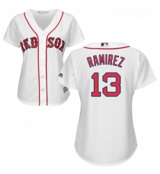 Womens Majestic Boston Red Sox 13 Hanley Ramirez Authentic White Home MLB Jersey
