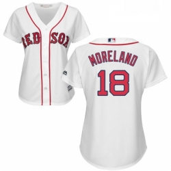Womens Majestic Boston Red Sox 18 Mitch Moreland Authentic White Home MLB Jersey