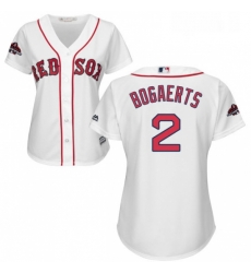 Womens Majestic Boston Red Sox 2 Xander Bogaerts Authentic White Home 2018 World Series Champions MLB Jersey