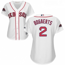 Womens Majestic Boston Red Sox 2 Xander Bogaerts Authentic White Home 2018 World Series Champions MLB Jersey