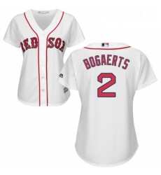 Womens Majestic Boston Red Sox 2 Xander Bogaerts Replica White Home MLB Jersey
