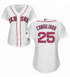 Womens Majestic Boston Red Sox 25 Tony Conigliaro Authentic White Home MLB Jersey 