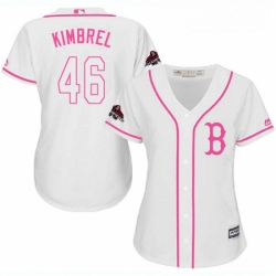 Womens Majestic Boston Red Sox 46 Craig Kimbrel Authentic White Fashion 2018 World Series Champions MLB Jersey