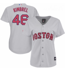 Womens Majestic Boston Red Sox 46 Craig Kimbrel Replica Grey Road MLB Jersey