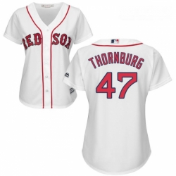 Womens Majestic Boston Red Sox 47 Tyler Thornburg Authentic White Home MLB Jersey