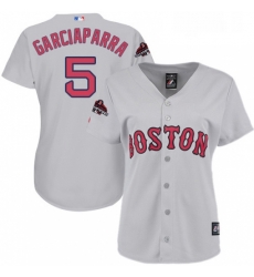 Womens Majestic Boston Red Sox 5 Nomar Garciaparra Authentic Grey Road 2018 World Series Champions MLB Jersey