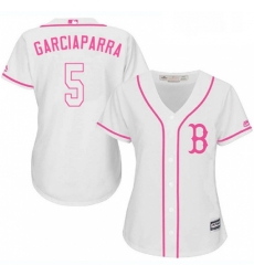 Womens Majestic Boston Red Sox 5 Nomar Garciaparra Authentic White Fashion MLB Jersey