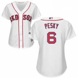 Womens Majestic Boston Red Sox 6 Johnny Pesky Replica White Home MLB Jersey