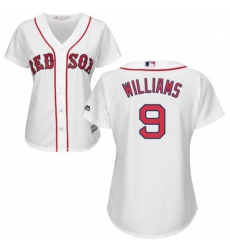 Womens Majestic Boston Red Sox 9 Ted Williams Replica White Home MLB Jersey