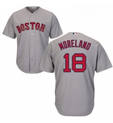 Youth Majestic Boston Red Sox 18 Mitch Moreland Authentic Grey Road Cool Base MLB Jersey