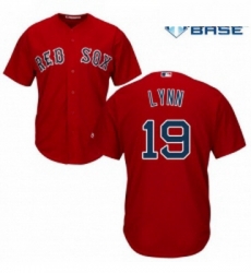 Youth Majestic Boston Red Sox 19 Fred Lynn Authentic Red Alternate Home Cool Base MLB Jersey