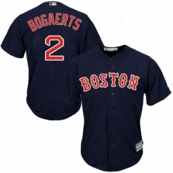 Youth Majestic Boston Red Sox 2 Xander Bogaerts Authentic Navy Blue Alternate Road Cool Base MLB Jersey