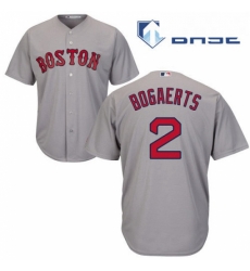 Youth Majestic Boston Red Sox 2 Xander Bogaerts Replica Grey Road Cool Base MLB Jersey