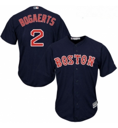 Youth Majestic Boston Red Sox 2 Xander Bogaerts Replica Navy Blue Alternate Road Cool Base MLB Jersey
