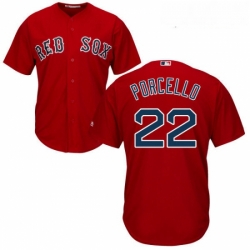 Youth Majestic Boston Red Sox 22 Rick Porcello Authentic Red Alternate Home Cool Base MLB Jersey