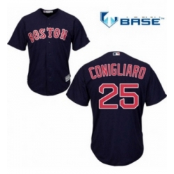 Youth Majestic Boston Red Sox 25 Tony Conigliaro Authentic Navy Blue Alternate Road Cool Base MLB Jersey 
