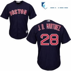 Youth Majestic Boston Red Sox 28 J D Martinez Authentic Navy Blue Alternate Road Cool Base MLB Jersey 