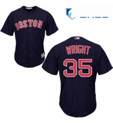 Youth Majestic Boston Red Sox 35 Steven Wright Authentic Navy Blue Alternate Road Cool Base MLB Jersey