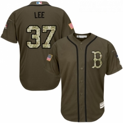 Youth Majestic Boston Red Sox 37 Bill Lee Authentic Green Salute to Service MLB Jersey