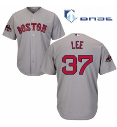 Youth Majestic Boston Red Sox 37 Bill Lee Authentic Grey Road Cool Base 2018 World Series Champions MLB Jersey