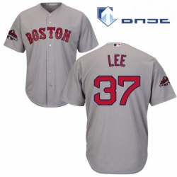 Youth Majestic Boston Red Sox 37 Bill Lee Authentic Grey Road Cool Base 2018 World Series Champions MLB Jersey