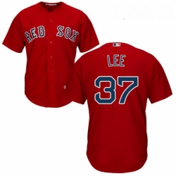 Youth Majestic Boston Red Sox 37 Bill Lee Authentic Red Alternate Home Cool Base MLB Jersey